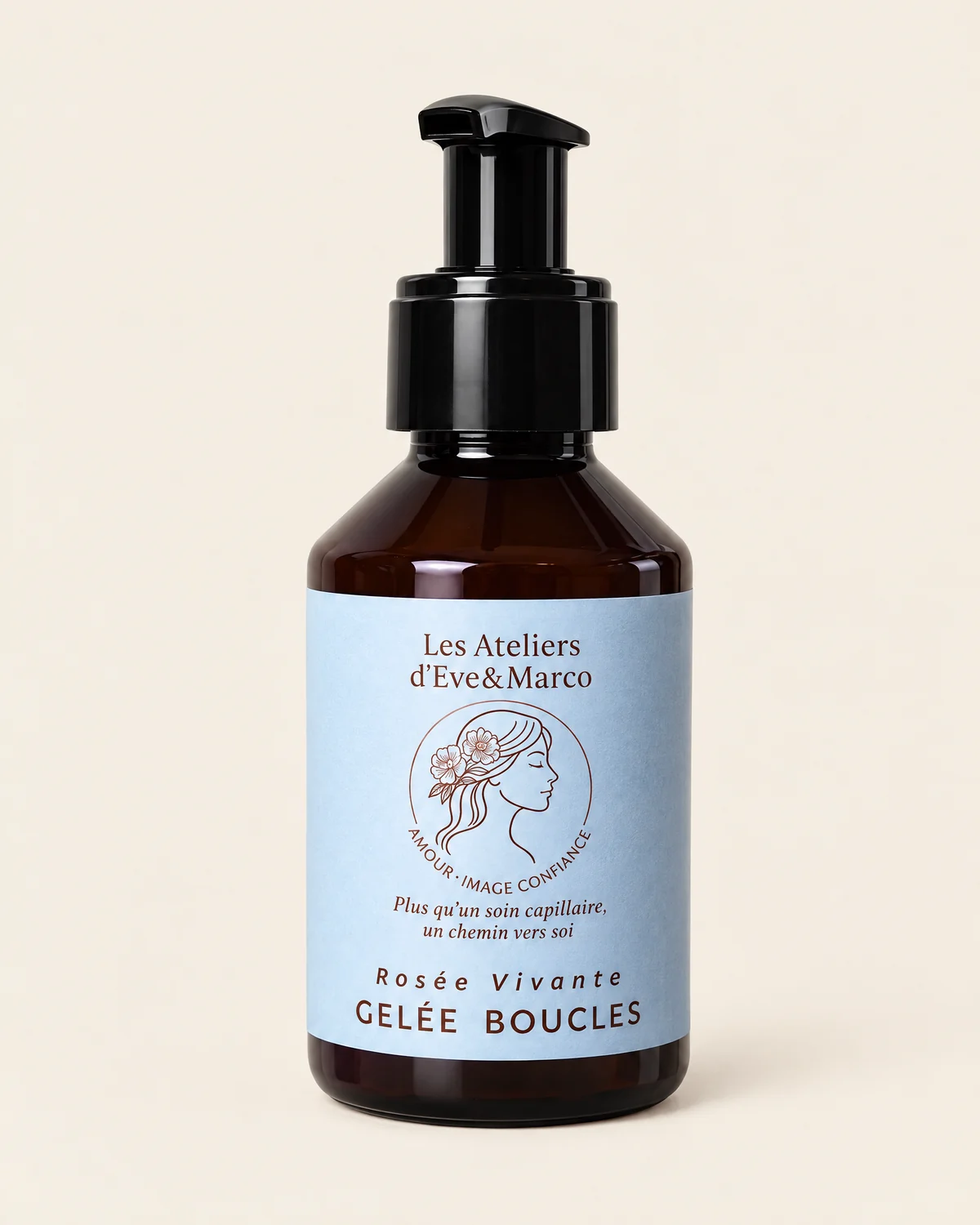 Rosée Vivante, gelée hydratante disciplinante HYDRA Les Essences Yiel, en flacon à pompe.